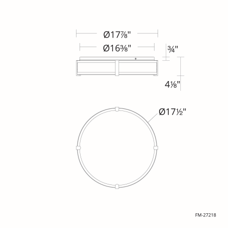 A large image of the WAC Lighting FM-27218 Line Drawing