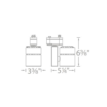 A large image of the WAC Lighting H-1035N WAC Lighting-H-1035N-Line Drawing