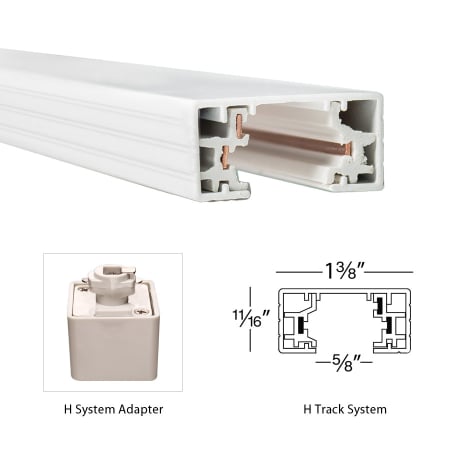 A large image of the WAC Lighting H-ENDCAP WAC Lighting-H-ENDCAP-Dimensional View