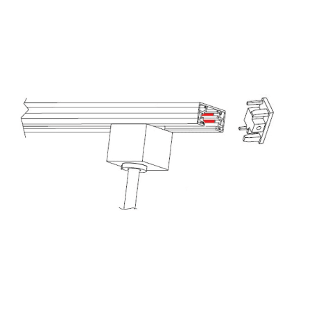 A large image of the WAC Lighting H-ENDCAP WAC Lighting-H-ENDCAP-Line Drawing