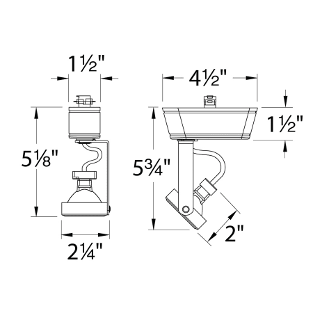 A large image of the WAC Lighting HHT-180 Line Drawing