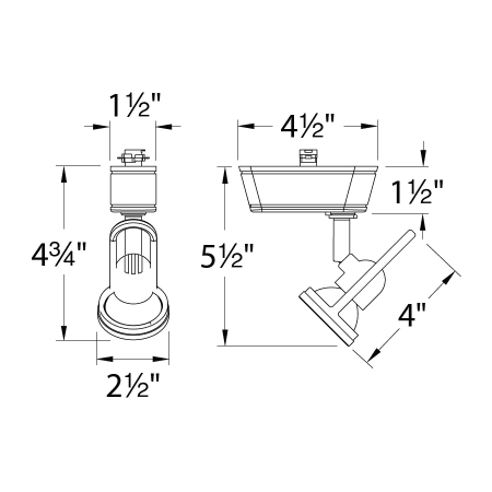 A large image of the WAC Lighting HHT-826L Line Drawing