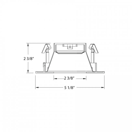 A large image of the WAC Lighting HR-D412LED-S Line drawing