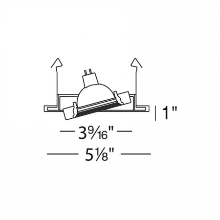 A large image of the WAC Lighting HR-D417 Line drawing