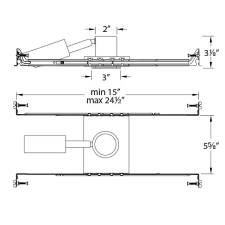 A large image of the WAC Lighting HR-LED212E-C WAC Lighting HR-LED212 Line Drawing