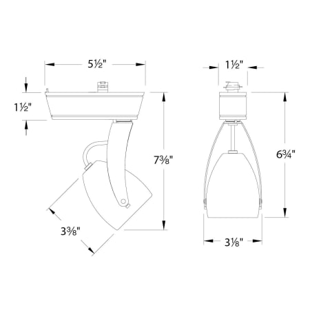 A large image of the WAC Lighting J-LED810F WAC Lighting-J-LED810F-Line Drawing