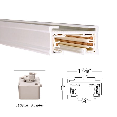 A large image of the WAC Lighting J2-BXLE WAC Lighting-J2-BXLE-Dimensional View