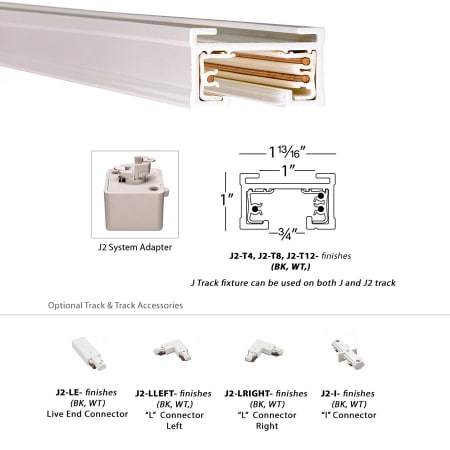 A large image of the WAC Lighting J2-T4 WAC Lighting-J2-T4-Optional Track Accessories