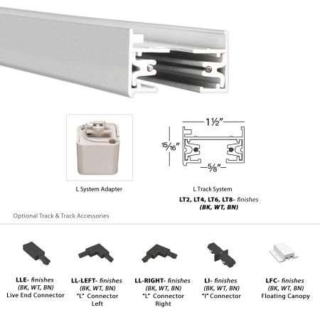 A large image of the WAC Lighting LT2 WAC Lighting-LT2-Optional Track Accessories
