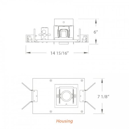 A large image of the WAC Lighting MT-4LD111NE-S WAC Lighting-MT-4LD111NE-S-Line Drawing