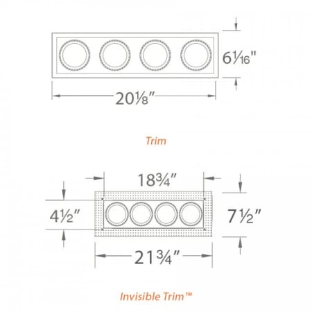 A large image of the WAC Lighting MT-4LD416T WAC Lighting-MT-4LD416T-Line Drawing