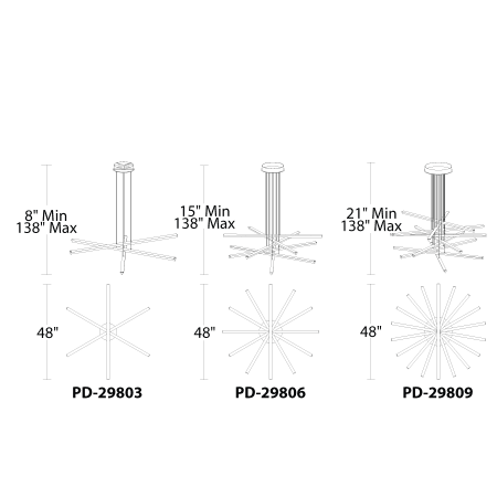 A large image of the WAC Lighting PD-29803 WAC Lighting-PD-29803-Line Drawing
