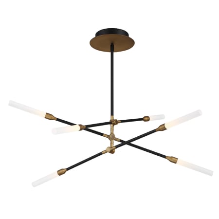 A large image of the WAC Lighting PD-55906 Black Aged Brass