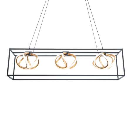 A large image of the WAC Lighting PD-73242 Black / Gold Leaf