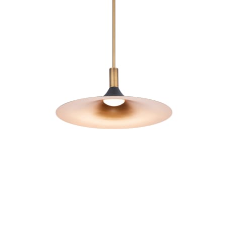 A large image of the WAC Lighting PD-97218 Black / Gold / Aged Brass