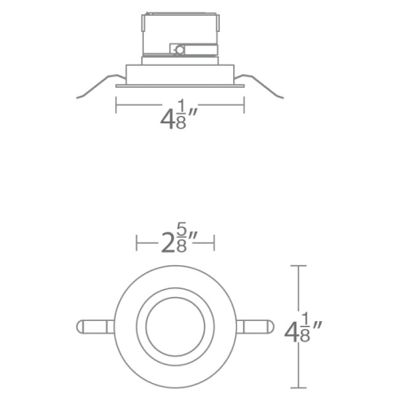 A large image of the WAC Lighting R2ARDT-S WAC Lighting-R2ARDT-S-Line Drawing