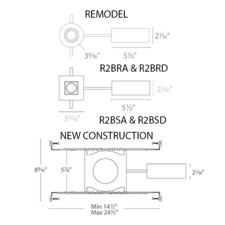 A large image of the WAC Lighting R2BSD-F9 WAC Lighting R2BSD-F9