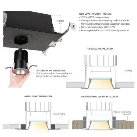 A large image of the WAC Lighting R2RCL-EM WAC Lighting-R2RCL-EM-Features