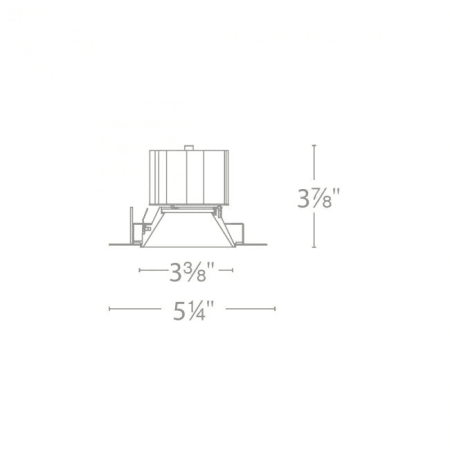 A large image of the WAC Lighting R3ARDL-FCC24 WAC Lighting-R3ARDL-FCC24-Line Drawing