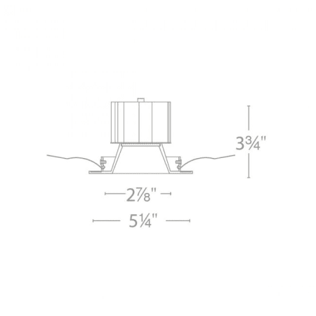 A large image of the WAC Lighting R3ASDT-FCC24 WAC Lighting-R3ASDT-FCC24-Line Drawing