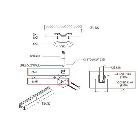 A large image of the WAC Lighting SK05 WAC Lighting SK05 schematic