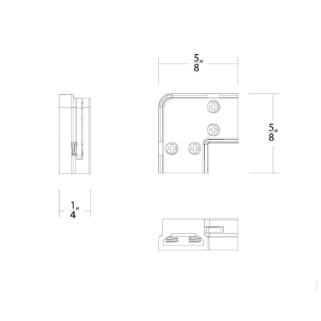 A large image of the WAC Lighting T24-BS-L Line Drawings