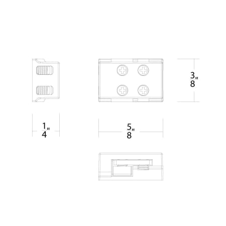 A large image of the WAC Lighting T24-BS-PM Line Drawings