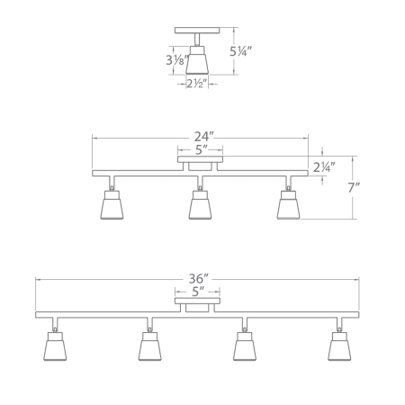 A large image of the WAC Lighting TK-180501 Line drawing
