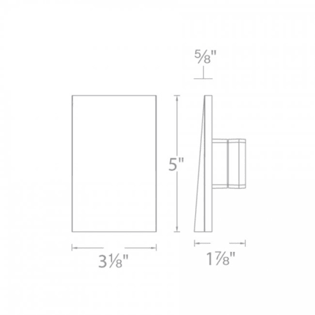 A large image of the WAC Lighting WL-LED210F-AM Line Drawing