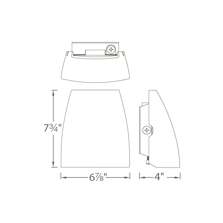 A large image of the WAC Lighting WP-LED135 Line Drawing