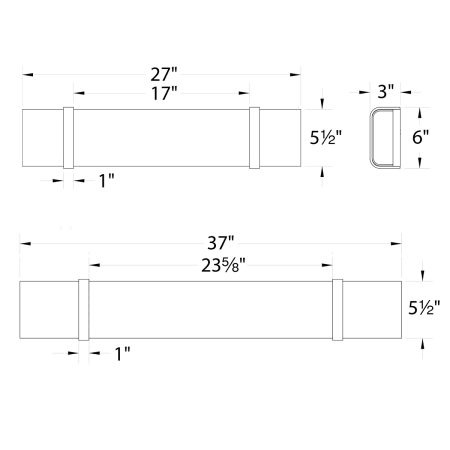 A large image of the WAC Lighting WS-180237 Line drawing