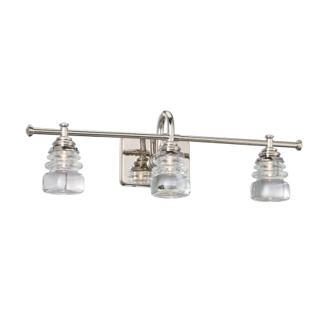 A large image of the WAC Lighting WS-42524 Polished Nickel