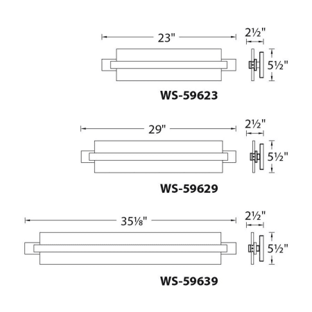 A large image of the WAC Lighting WS-59623 WAC Lighting WS-59623