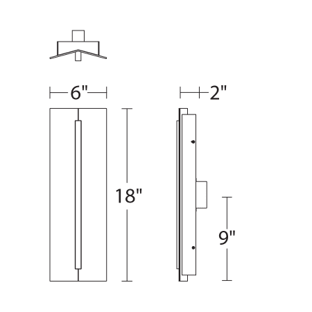A large image of the WAC Lighting WS-75818 WAC Lighting-WS-75818-Line Drawing