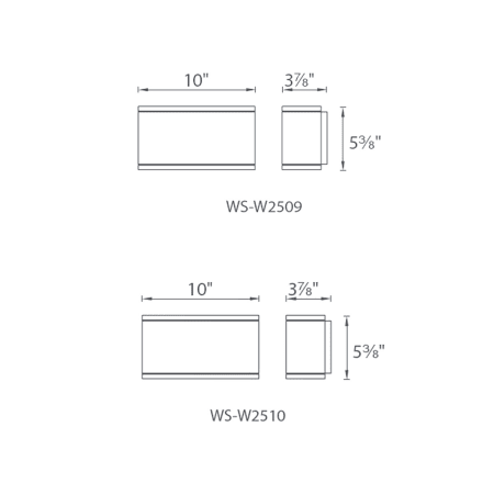 A large image of the WAC Lighting WS-W2509 WAC Lighting WS-W2509