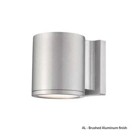 A large image of the WAC Lighting WS-W2605 Brushed Aluminum