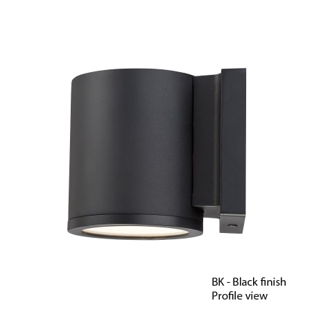 A large image of the WAC Lighting WS-W2605 Black