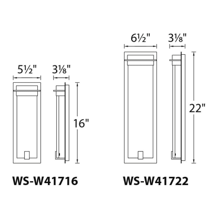 A large image of the WAC Lighting WS-W41716 WAC Lighting WS-W41716