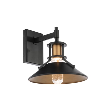 A large image of the WAC Lighting WS-W43011 Black / Aged Brass