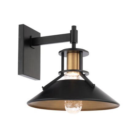 A large image of the WAC Lighting WS-W43015 Black / Aged Brass