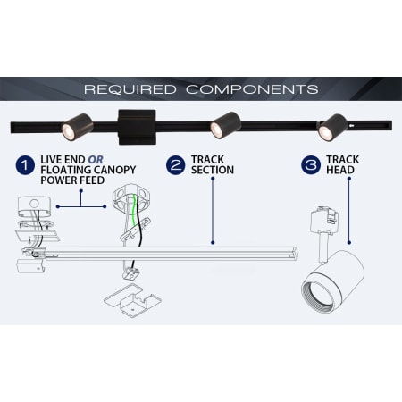 A large image of the WAC Lighting LTK-704 WAC Lighting required track system components