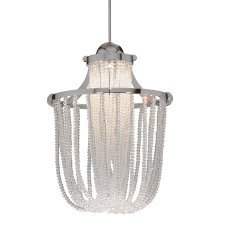 A large image of the WAC Lighting QP332 Clear / Brushed Nickel