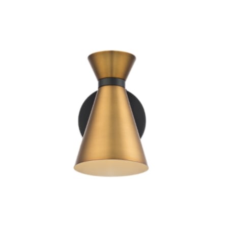 A large image of the WAC Lighting BL-57108 Black / Aged Brass