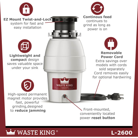 A large image of the Waste King L-2600 Alternate View