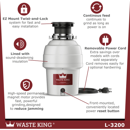 A large image of the Waste King L-3200 Alternate View