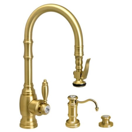 A large image of the Waterstone 5200-3 Satin Brass