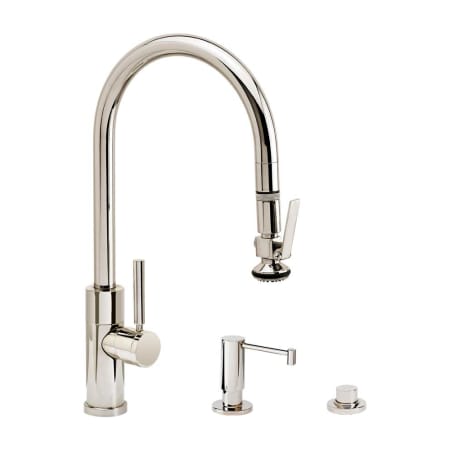 A large image of the Waterstone 9850-3 Polished Nickel