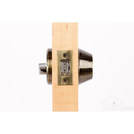 A large image of the Weslock 371 300 Series 371 Keyed Entry Deadbolt Door Edge View
