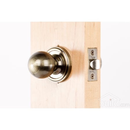 A large image of the Weslock 401D Barrington Series 401D Passage Knob Set Outside Angle View