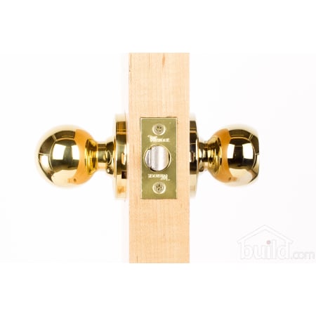 A large image of the Weslock 441D Barrington Series 441D Keyed Entry Knob Set Door Edge View